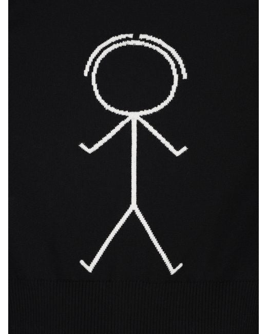 Thom Browne Black Bar Stripe V-Neck Cardigan for men