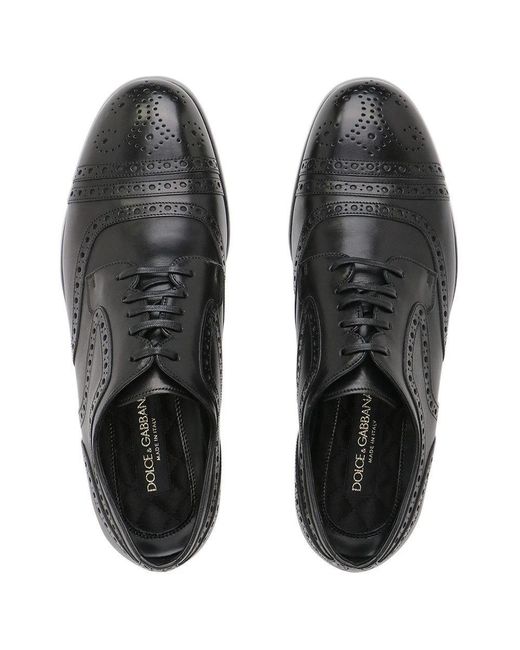 Dolce & Gabbana Black Round-Headed Business Dress Shoes for men