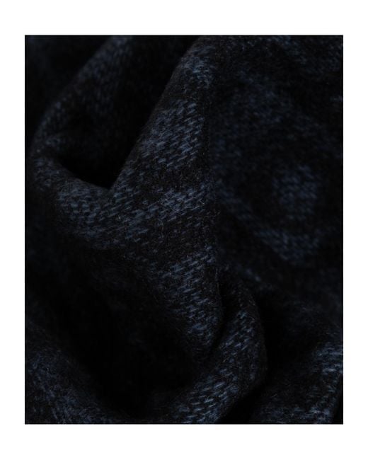 Ferragamo Black Ferragamo Monogram Jacquard Fringed Edge Scarf