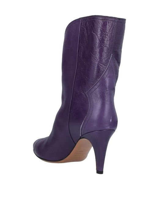 Isabel Marant Purple Ankle Boots