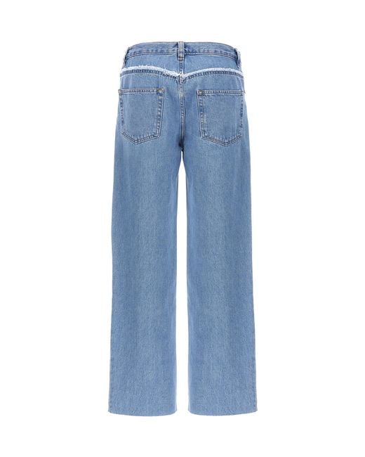 A.P.C. Blue Relaxed Raw Edge Jeans