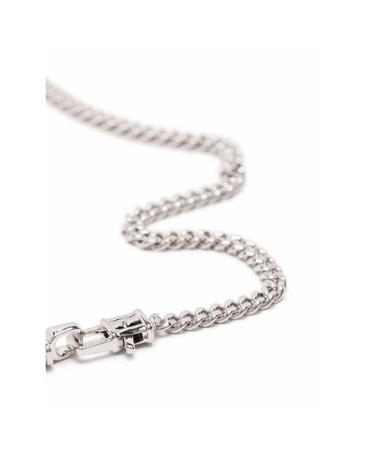 Tom Wood White Curb Chain M Satin Necklace for men