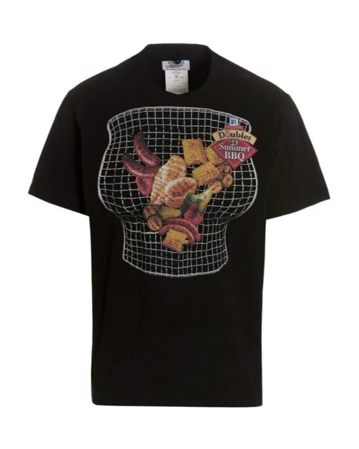 Doublet Black Graphic-Print Cotton T-Shirt for men