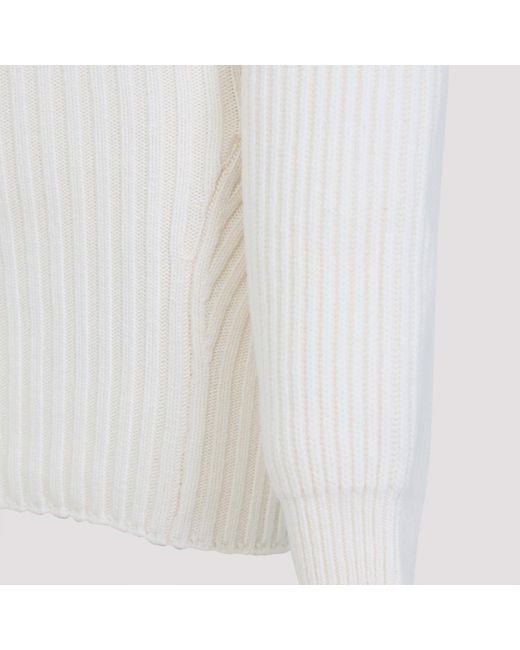 Jean Paul Gaultier White Wool Short With Mesh Details Dress
