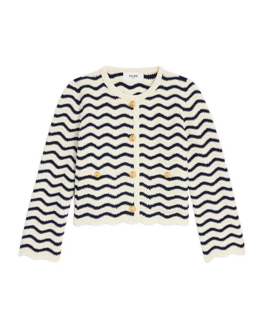 Céline White Cardigan Jacket