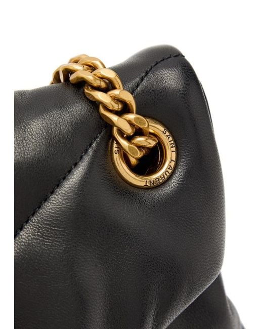 Saint Laurent Black Lou Puffer Medium Leather Shoulder Bag