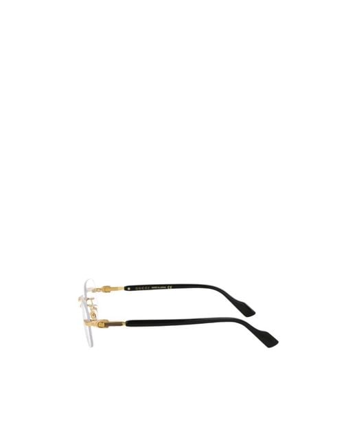 Gucci Natural Eyewear Rectangle Frame Glasses for men