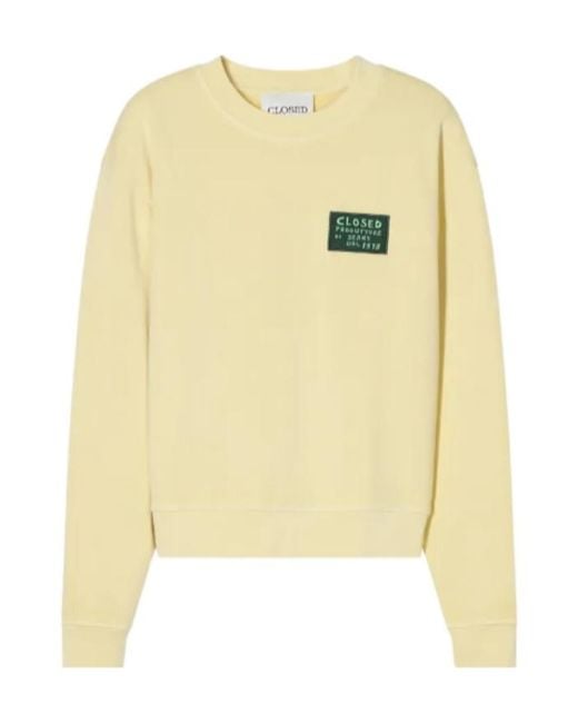 Closed Yellow Crewneck Sweatshirt