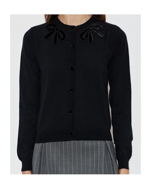 Valentino Black Long-Sleeve Cardigan