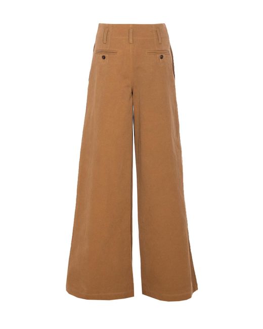 Chloé Natural Buttoned Trousers
