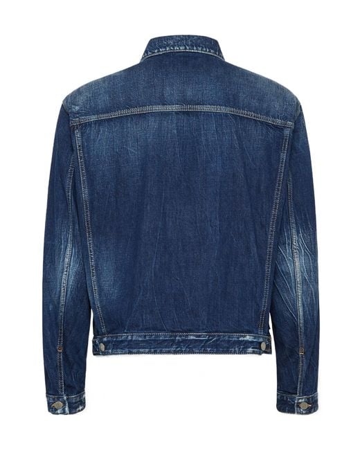 DSquared² Blue Semplice Carpenter Distressed Jean Jacket for men