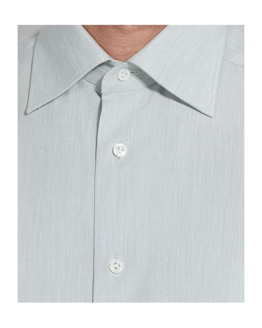 Zegna Blue Long Sleeve Shirt for men