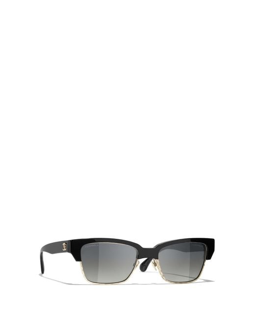 Chanel White Full Frame Sunglasses