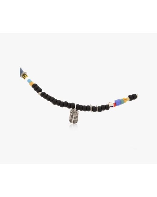 Paul Smith Metallic Beaded Pendant Necklace for men