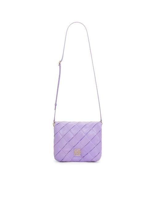 Loewe Purple Puffer Goya Woven Shoulder Bag