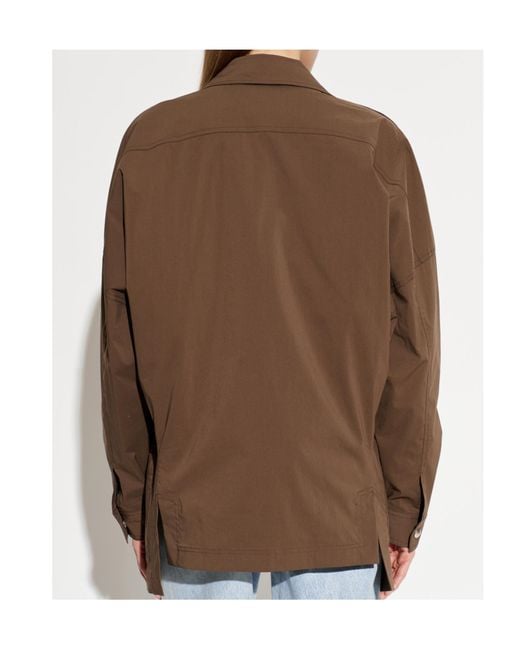 IRO Brown Collared Long-Sleeved Casual Jacket