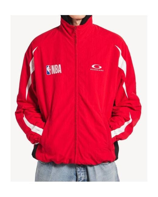 Balenciaga Red Nba Logo Track Jacket for men