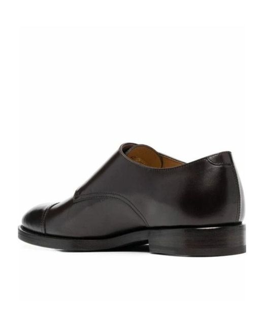 Brunello Cucinelli Black Buckle-Fastened Monk Shoes for men