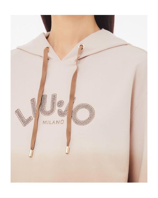 Liu Jo Multicolor Rhinestone-Embellished Hoodie