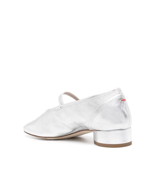 Aeyde White Mary Jane Flats