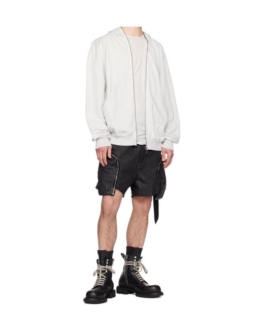 Rick Owens White Long-Sleeved Sweatshirt for men