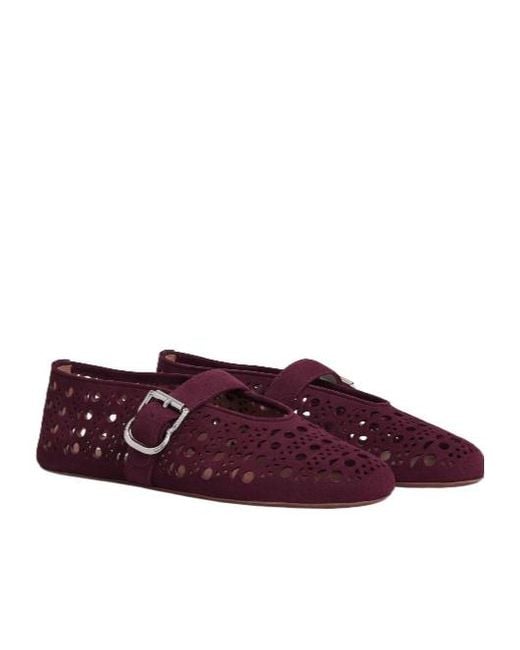 Alaïa Purple Alaïa Vienne Flat Ballerinas