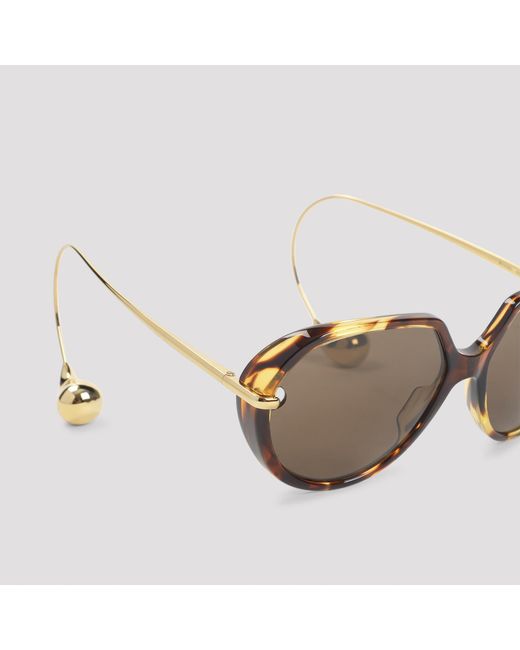 Bottega Veneta White Drop Squared Sunglasses
