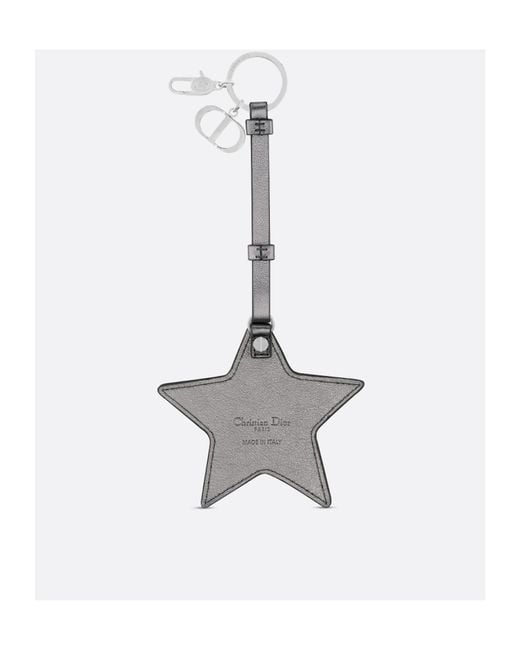 Dior White Star Key Ring With Mirror