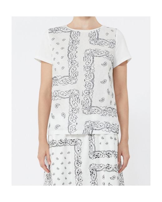 Weekend by Maxmara White Genio Patterned T-Shirt