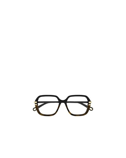 Chloé White Chlo Eyewear Rectangle Frame Glasses