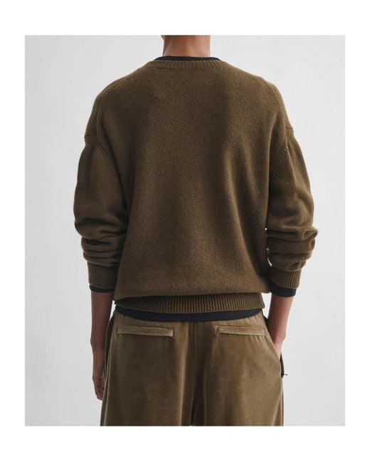 Phoebe Philo Green Cashmere Crew-Neck Sweater