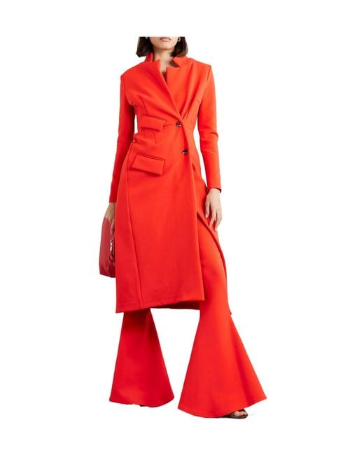 A.W.A.K.E. MODE Draped Stretch-Twill Flared Pants