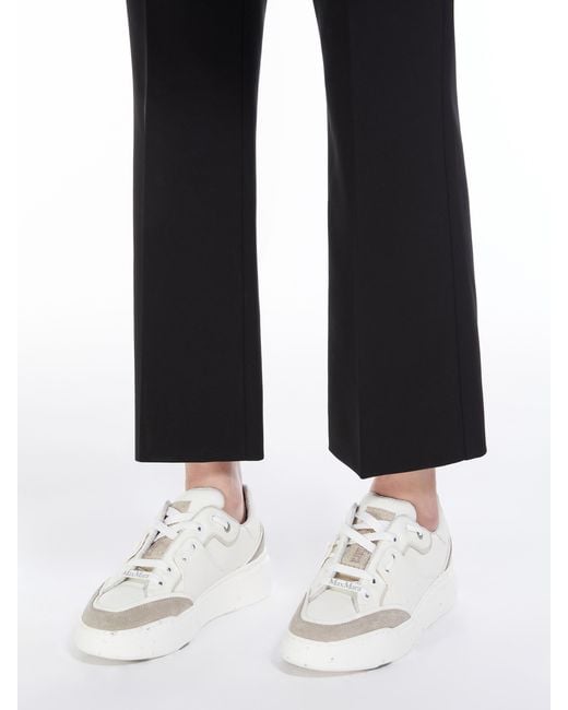 Max Mara White Lace-Up Low-Cut Casual Shoes