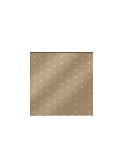 Max Mara Natural Wool, Silk And Cotton Logo Shawl