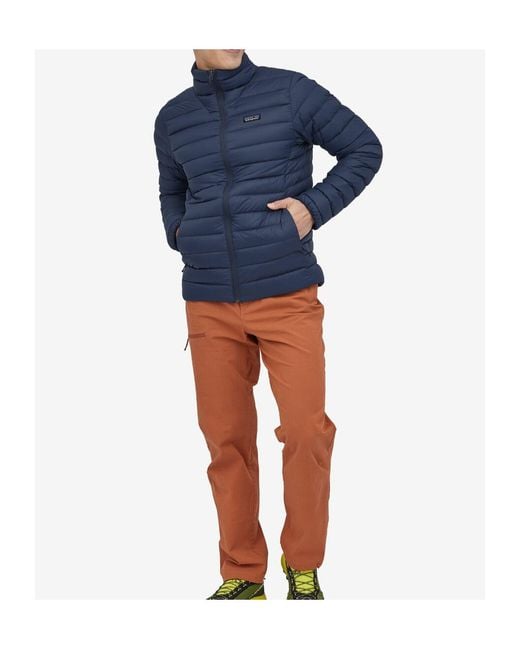 Patagonia Blue Logo-Patch Padded Down Jacket for men
