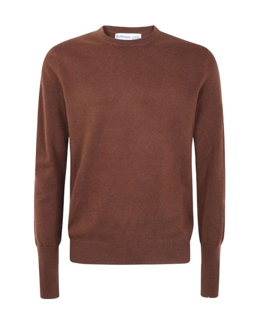 Ballantyne Brown Crew-Neck Sweater for men