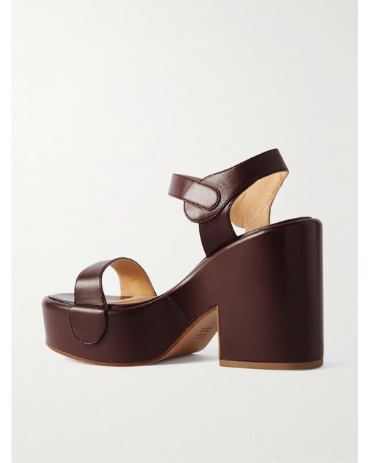 Gabriela Hearst Brown Round-Toe High-Heeled Sandals