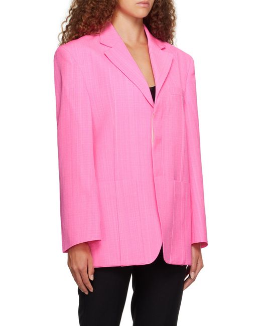 Jacquemus Pink Square Long-Sleeved Jacket
