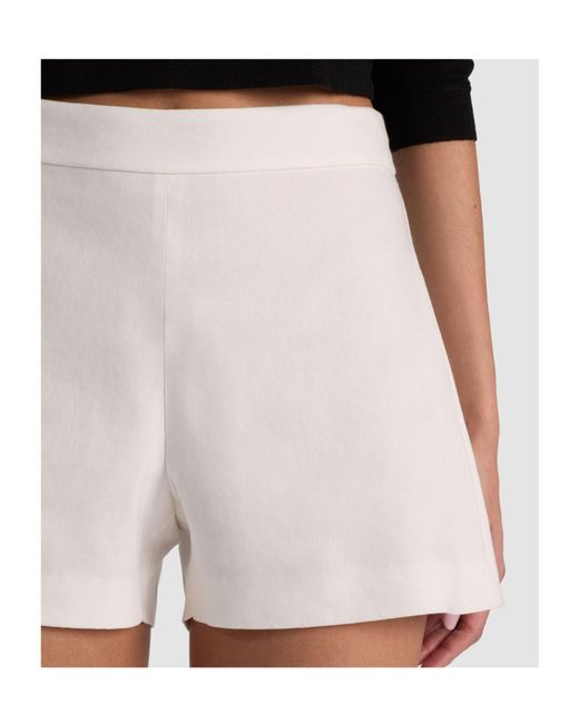 Alice + Olivia White Alice Olivia Hera Zip-Detailed Shorts