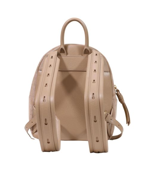 Moschino Natural Top-Handle Backpack