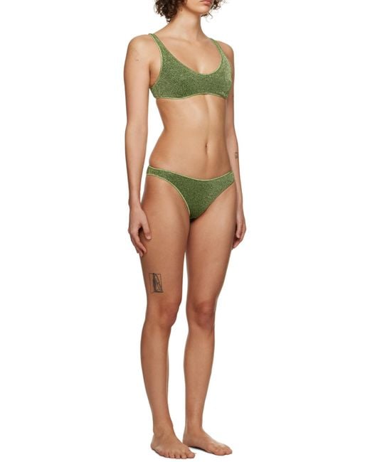 Oseree Green Oséree Lumiere Shimmer Bikini Set