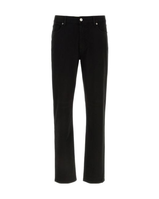 Zegna Black Straight Leg Stretch Jeans for men