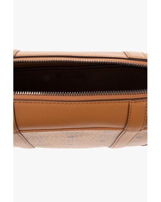 MCM Brown Logo Shoulder Bag