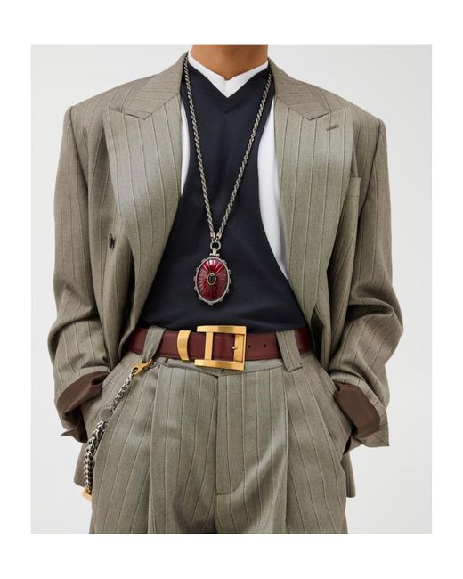 Versace Multicolor Logo-Print Buckle Belt for men