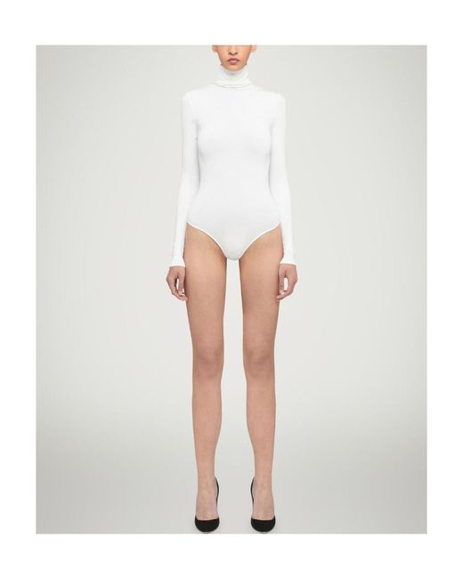 Wolford White High-Neck Bodysuit