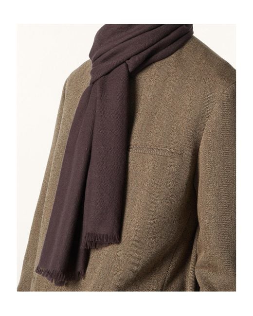 Loro Piana Brown Grande Lightest Scarf for men