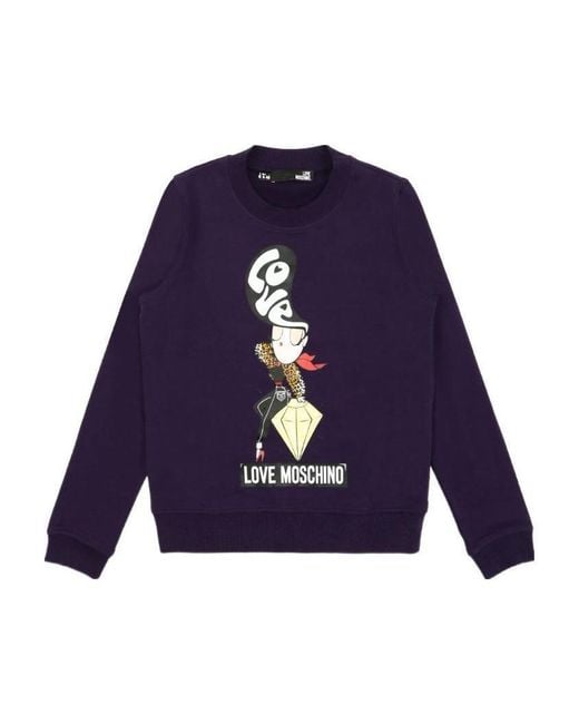Moschino Blue Logo Details Sweater