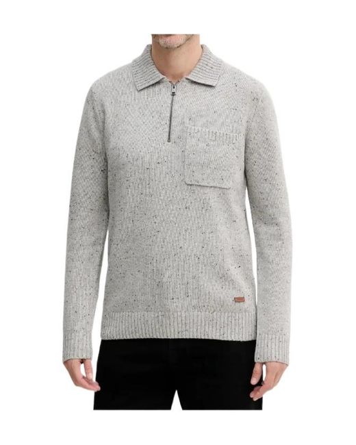 Liu Jo Gray Half-Zip Sweater for men