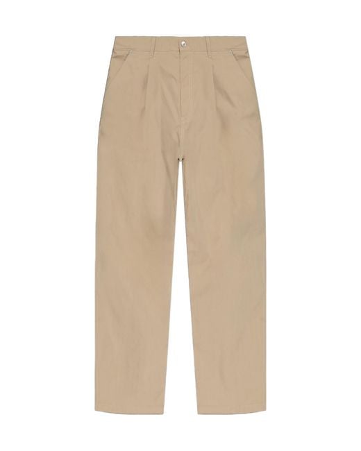 Moschino Natural Mid-Rise Wide-Leg Trousers for men