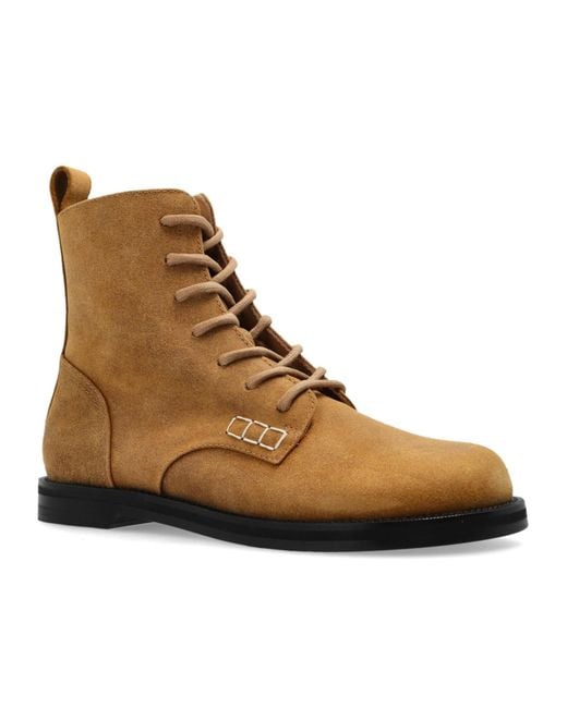 J.W. Anderson Brown Lace-Up Ankle Boots